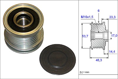 Ina Generatorfreilauf [Hersteller-Nr. 535020410] für Opel, Saab von INA