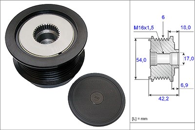 Schaeffler Ina Generatorfreilauf [Hersteller-Nr. 535018810] für Opel, Saab von Schaeffler INA