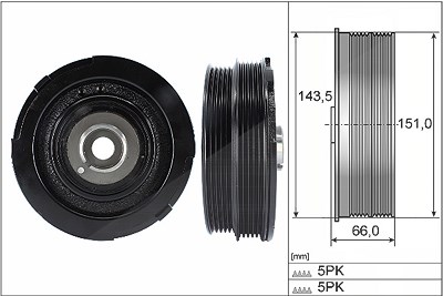 Schaeffler Ina Riemenscheibe, Kurbelwelle [Hersteller-Nr. 544006910] für BMW von Schaeffler INA