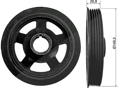 Schaeffler Ina Riemenscheibe, Kurbelwelle [Hersteller-Nr. 544009210] für Hyundai, Kia von Schaeffler INA