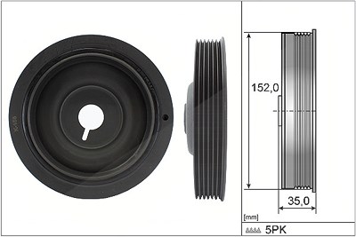 Schaeffler Ina Riemenscheibe, Kurbelwelle [Hersteller-Nr. 544005410] für Dacia, Nissan, Renault von Schaeffler INA