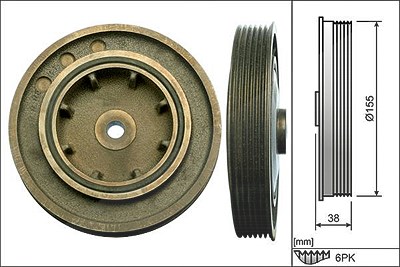 Schaeffler Ina Riemenscheibe, Kurbelwelle [Hersteller-Nr. 544010110] für Nissan, Opel, Renault, Vauxhall von Schaeffler INA
