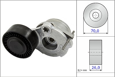 Ina Spannarm, Keilrippenriemen [Hersteller-Nr. 534047010] für Audi, Porsche, VW von INA