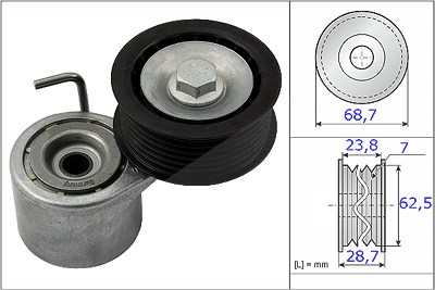 Ina Spannarm, Keilrippenriemen [Hersteller-Nr. 534048710] für Audi, Porsche, VW von INA