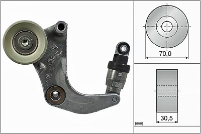 Ina Spannarm, Keilrippenriemen [Hersteller-Nr. 534053410] für Honda von INA