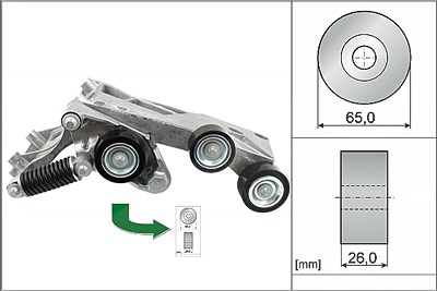 Ina Spannarm, Keilrippenriemen [Hersteller-Nr. 534044610] für Mercedes-Benz von INA