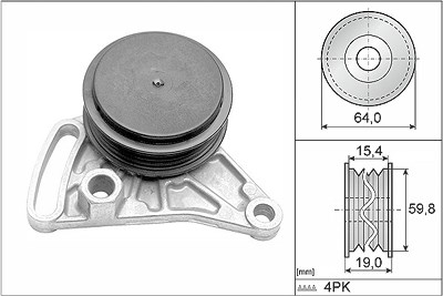 Ina Spannrolle, Keilrippenriemen [Hersteller-Nr. 531030910] für Audi, Skoda, VW von INA