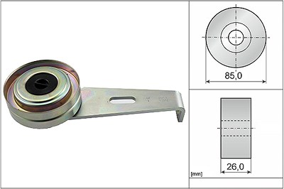 Ina Spannrolle, Keilrippenriemen [Hersteller-Nr. 531009710] für Citroën, Fiat, Lada, Lancia, Peugeot, Suzuki von INA