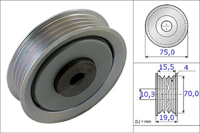 Schaeffler Ina Spannrolle, Keilrippenriemen [Hersteller-Nr. 531084510] für Daihatsu, Perodua, Subaru, Toyota von Schaeffler INA