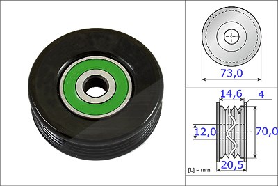 Schaeffler Ina Spannrolle, Keilrippenriemen [Hersteller-Nr. 531085210] für Honda, Lexus, Mitsubishi, Toyota von Schaeffler INA