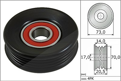 Ina Spannrolle, Keilrippenriemen [Hersteller-Nr. 531085310] für Honda, Rover, Subaru von INA