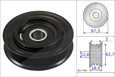 Schaeffler Ina Spannrolle, Keilrippenriemen [Hersteller-Nr. 531086110] für Toyota von Schaeffler INA