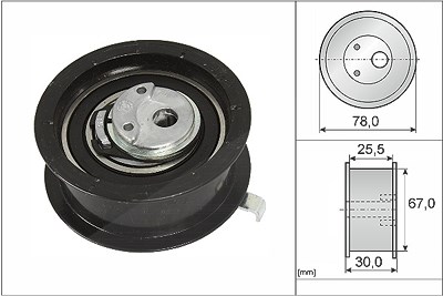 Schaeffler Ina Spannrolle, Zahnriemen [Hersteller-Nr. 531025130] für Audi, Ford, Seat, VW von Schaeffler INA