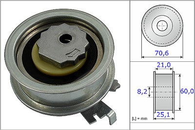 Schaeffler Ina Spannrolle, Zahnriemen [Hersteller-Nr. 531088210] für Audi, Ford, Seat, Skoda, VW von Schaeffler INA