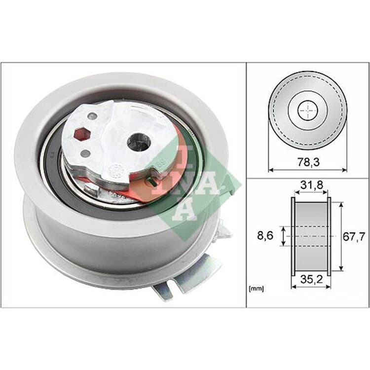 Ina Spannrolle f?r Zahnriemen Audi Chrysler Dodge Jeep Mitsubishi Seat Skoda VW Ina Spannrolle f?r Zahnriemen Audi Chrysler Dodge Jeep Mitsubishi Seat Skoda VW von INA