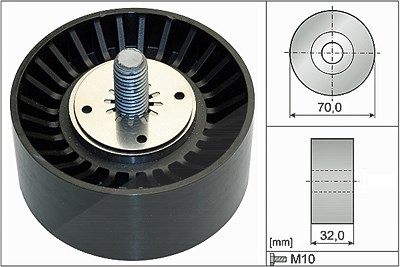 Schaeffler Ina Umlenk-/Führungsrolle, Keilrippenriemen [Hersteller-Nr. 532073510] für Chevrolet, Opel, Vauxhall von Schaeffler INA