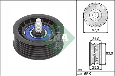 Schaeffler Ina Umlenk-/Führungsrolle, Keilrippenriemen [Hersteller-Nr. 532090610] für Mercedes-Benz von Schaeffler INA