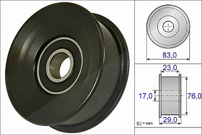 Schaeffler Ina Umlenk-/Führungsrolle, Keilrippenriemen [Hersteller-Nr. 532073010] für Land Rover von Schaeffler INA