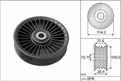 Schaeffler Ina Umlenk-/Führungsrolle, Keilrippenriemen [Hersteller-Nr. 532010810] für Infiniti, Jeep, Mercedes-Benz, Opel, Vauxhall von Schaeffler INA