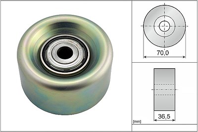 Schaeffler Ina Umlenk-/Führungsrolle, Keilrippenriemen [Hersteller-Nr. 532078010] für Nissan von Schaeffler INA