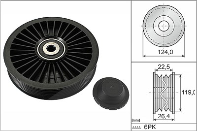 Schaeffler Ina Umlenk-/Führungsrolle, Keilrippenriemen [Hersteller-Nr. 532024210] für Opel, Saab, Vauxhall, Volvo von Schaeffler INA