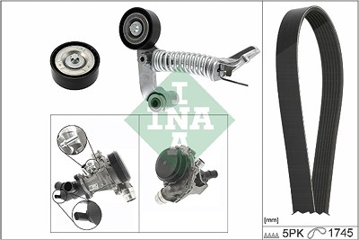 Ina Wasserpumpe + Keilrippenriemensatz [Hersteller-Nr. 529031930] für Infiniti, Mercedes-Benz von INA