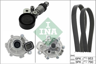Ina Wasserpumpe + Keilrippenriemensatz [Hersteller-Nr. 529037130] für Mazda von INA
