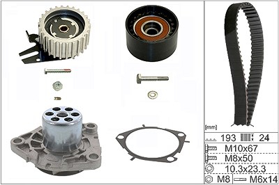 Ina Wasserpumpe + Zahnriemensatz [Hersteller-Nr. 530056130] für Alfa Romeo, Fiat, Jeep, Lancia, Opel, Suzuki von INA