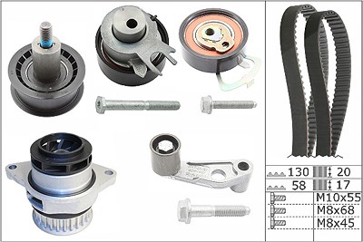 Schaeffler Ina Wasserpumpe + Zahnriemensatz [Hersteller-Nr. 530008930] für Audi, Seat, VW von Schaeffler INA