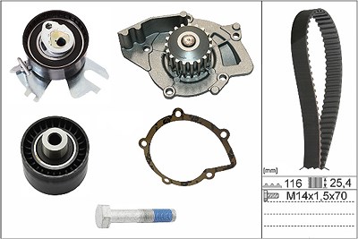 Schaeffler Ina Wasserpumpe + Zahnriemensatz [Hersteller-Nr. 530044930] für Citroën, Fiat, Ford, Lancia, Peugeot, Volvo von Schaeffler INA