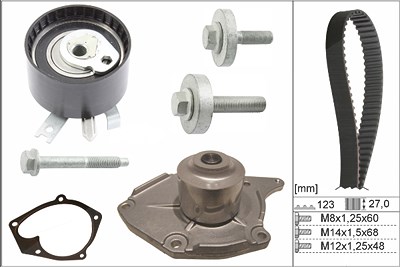 Schaeffler Ina Wasserpumpe + Zahnriemensatz [Hersteller-Nr. 530019731] für Dacia, Nissan, Renault von Schaeffler INA
