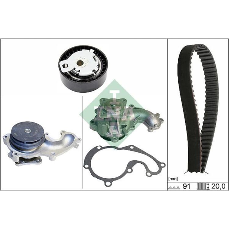 Ina Wasserpumpe + Zahnriemensatz Ford Ina Wasserpumpe + Zahnriemensatz Ford von INA