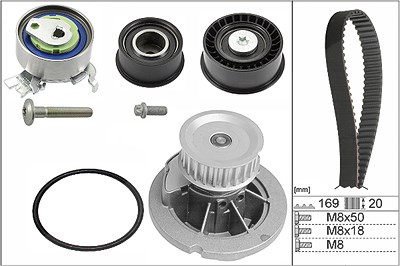 Schaeffler Ina Wasserpumpe + Zahnriemensatz [Hersteller-Nr. 530007832] für Opel, Vauxhall von Schaeffler INA