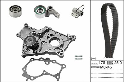 Ina Wasserpumpe + Zahnriemensatz [Hersteller-Nr. 530054330] für Toyota von INA