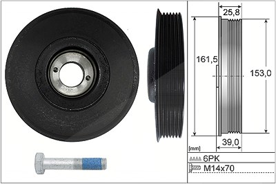 Ina Riemenscheibensatz, Kurbelwelle [Hersteller-Nr. 544003920] für Citroën, Fiat, Lancia, Peugeot von INA