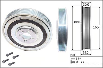 Schaeffler Ina Riemenscheibensatz, Kurbelwelle [Hersteller-Nr. 544008020] für Alfa Romeo, Cadillac, Chrysler, Fiat, Lancia, Opel, Saab, Suzuki, Vauxha von Schaeffler INA