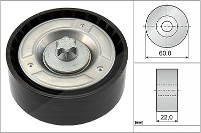 Schaeffler Ina Umlenk-/Führungsrolle, Keilrippenriemen [Hersteller-Nr. 532079810] für Infiniti, Mercedes-Benz von Schaeffler INA