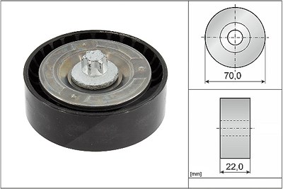 Schaeffler Ina Umlenk-/Führungsrolle, Keilrippenriemen [Hersteller-Nr. 532089510] für Mercedes-Benz von Schaeffler INA