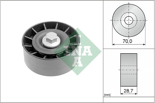 Umlenk-/Führungsrolle, Keilrippenriemen INA 532 0254 10 von INA