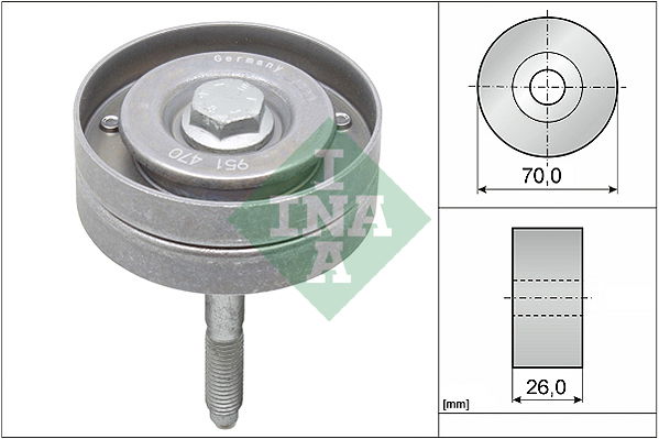 Umlenk-/Führungsrolle, Keilrippenriemen INA 532 0596 10 Umlenk-/Führungsrolle, Keilrippenriemen INA 532 0596 10 von INA