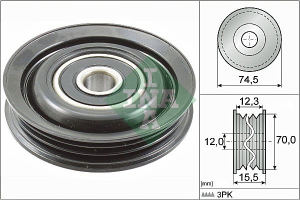 Umlenk-/Führungsrolle, Keilrippenriemen INA 532 0786 10 von INA