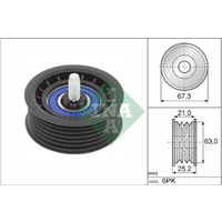 Umlenk-/Führungsrolle, Keilrippenriemen INA 532 0906 10 von INA