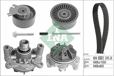 Schaeffler Ina Wasserpumpe + Zahnriemensatz [Hersteller-Nr. 530019830] für Nissan, Opel, Renault von Schaeffler INA