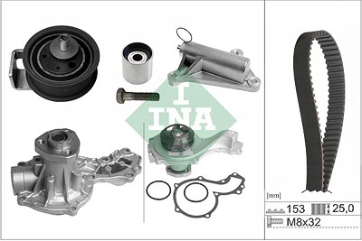 Ina Wasserpumpe + Zahnriemensatz [Hersteller-Nr. 530035930] für Audi, VW von INA