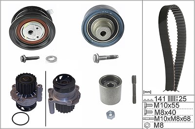 Schaeffler Ina Wasserpumpe + Zahnriemensatz [Hersteller-Nr. 530036130] für Seat, Skoda, VW von Schaeffler INA