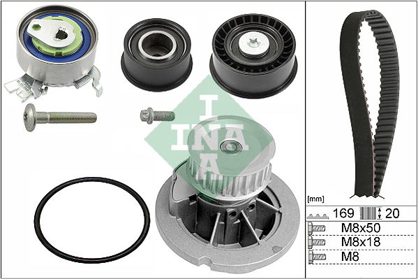 Wasserpumpe + Zahnriemensatz INA 530 0078 32 Wasserpumpe + Zahnriemensatz INA 530 0078 32 von INA