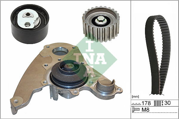 Wasserpumpe + Zahnriemensatz INA 530 0232 30 von INA