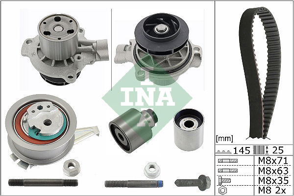 Wasserpumpe + Zahnriemensatz INA 530 0650 31 von INA