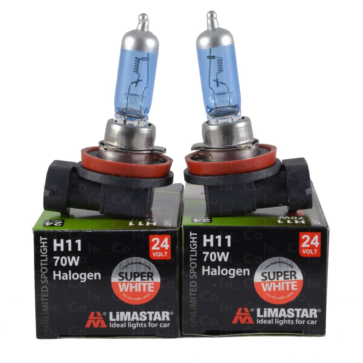 2 x Halogenlampen H11 70W 24V Sockel PGJ19-2 Lampen Blau Birne Glühbirne SUPER WHITE XENON STYLE EDITION Abblendlicht Fernlicht Nebelscheinwerfer Neu IBC Lima 1 von INBUSCO