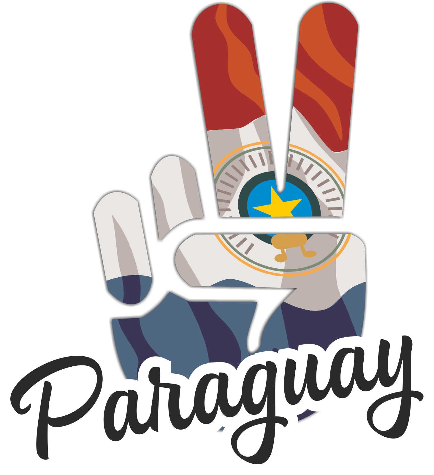 INDIGOS UG - Aufkleber - Autoaufkleber - Sticker - Paraguay - Victory - Sieg - Heckscheibe, Kofferraum - 10x8cm von INDIGOS UG